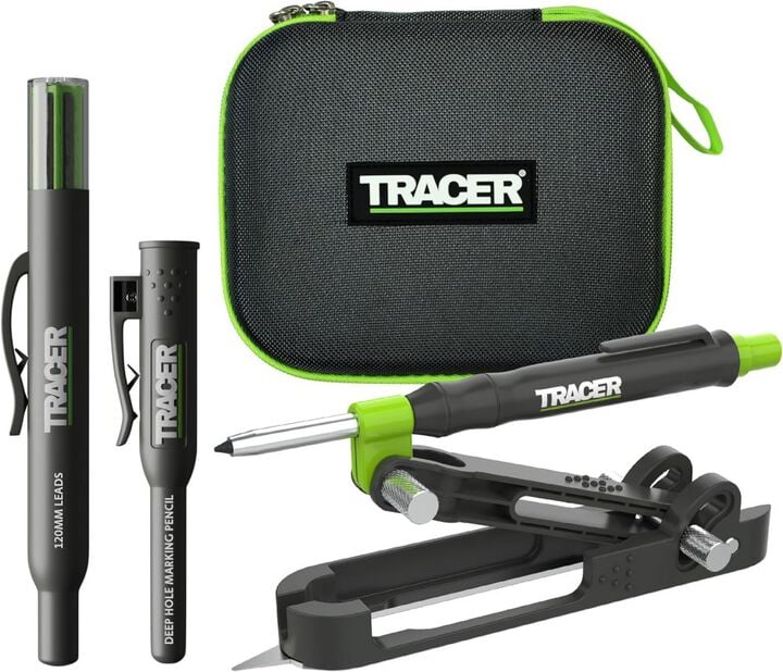 Tracer Multi-Function ProScribe Tool with Deep Hole Pencil and Lead Holster