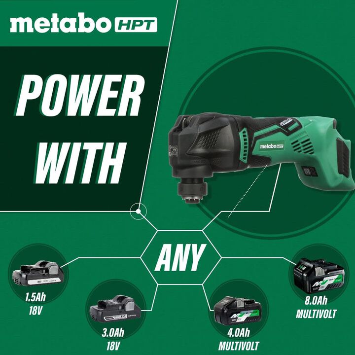 Metabo HPT Promotional 18V Brushless Lithium Ion Oscillating Multi-Tool (Bare Tool), large image number 4
