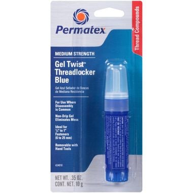 Permatex Gel Twist Medium Strength Thread Locker Blue Gel