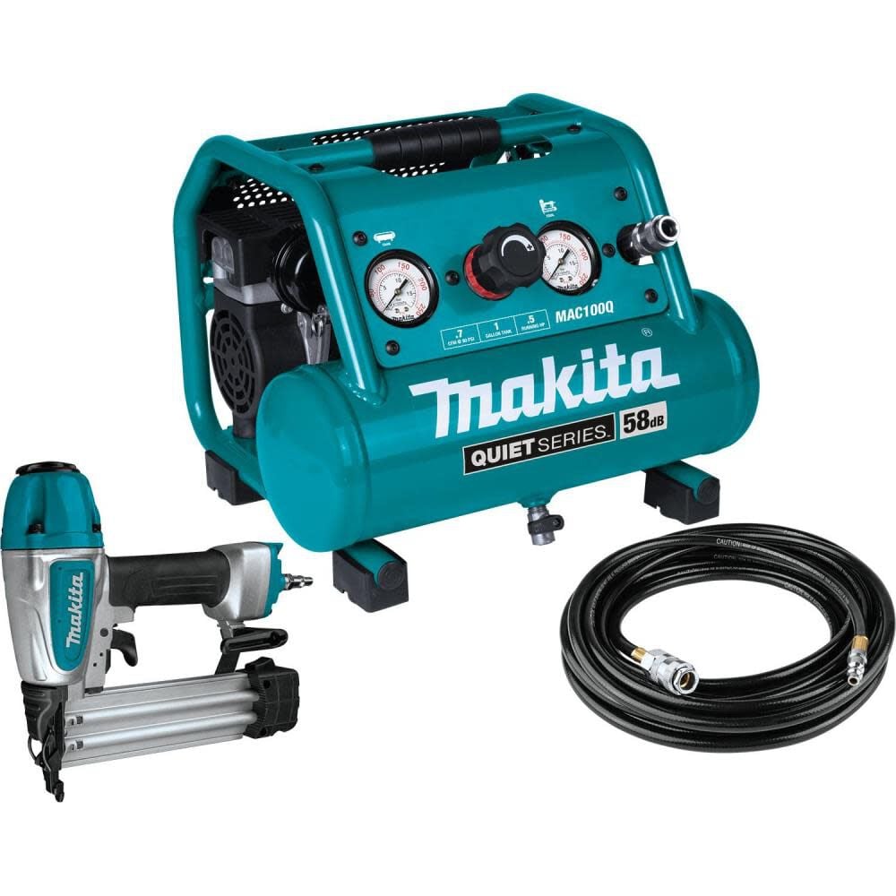 Makita 1 Gallon Compact Air Compressor & 18 Gauge Brad