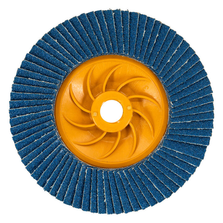 Spyder 4.5 Inch Ceramic Abrasive Flap Disk, 80 Grit, 5/8 Inch-11 Arbor Type 27, large image number 2