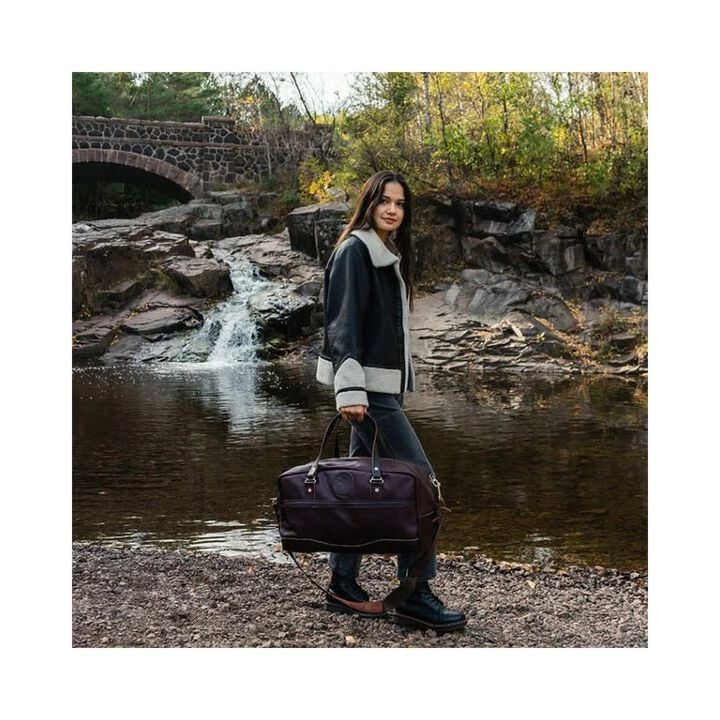 Duluth Pack Black Leather Weekender Duffel, large image number 1