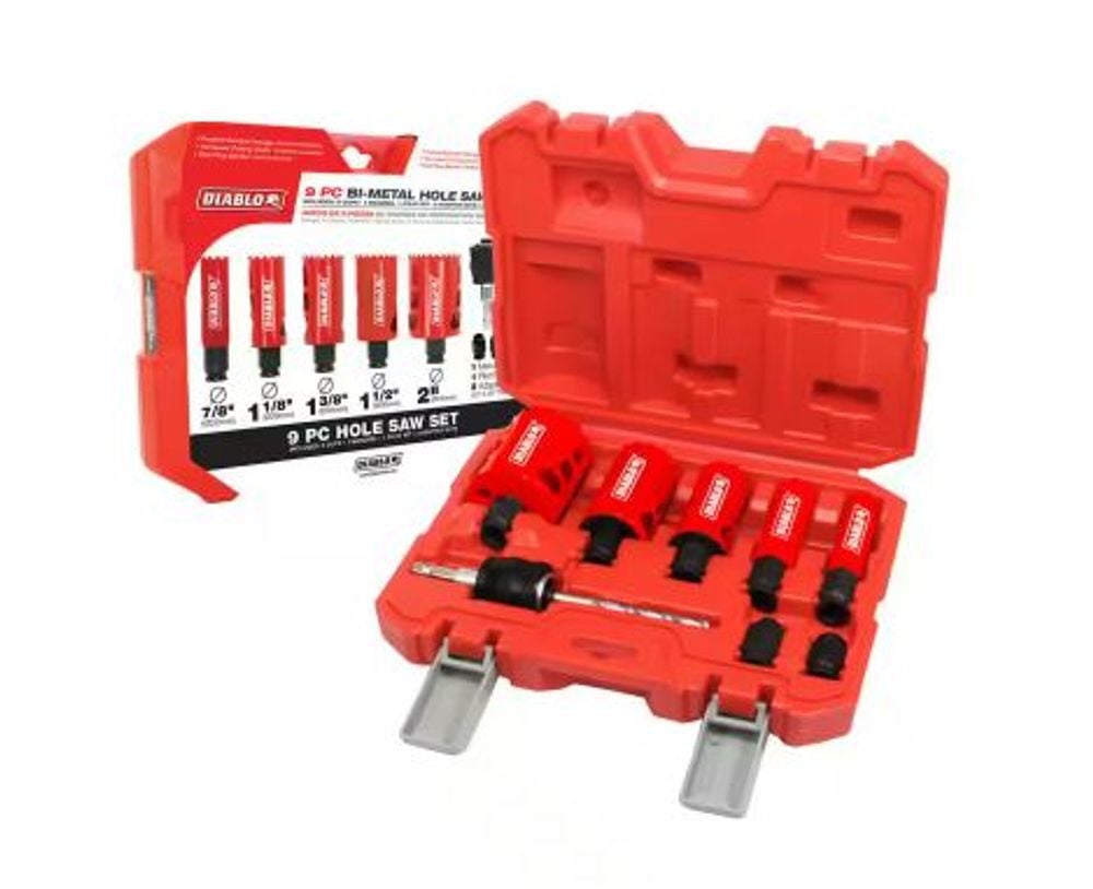 Diablo Tools 9 piece Bi-Metal Hole Saw Set, large image number 1