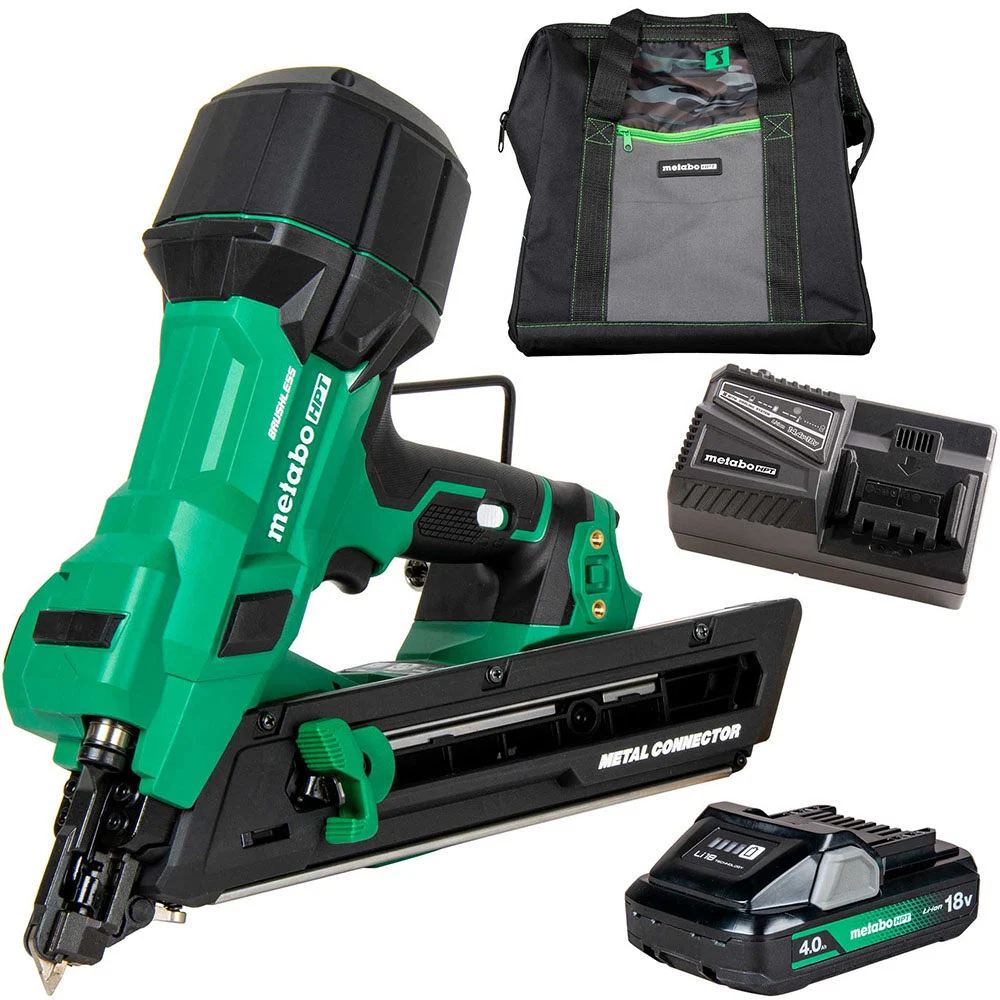 Metabo HPT 18V MultiVolt Brushless 1-1/2" Metal Connector Nailer (1x4.0Ah) Metabo HPT NR1838DKA, large image number 1