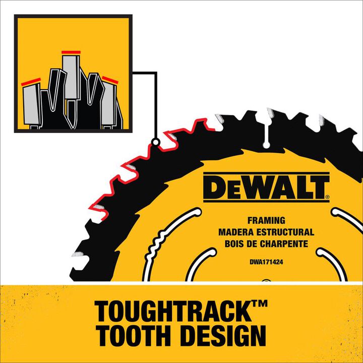 DEWALT ToughTrack 7 1/4 Inch 24T  Pack of 10 Circular Saw Blades, large image number 3