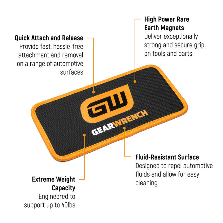 GEARWRENCH 12 Inch x 6 Inch Magnetic Tool Mat, large image number 1