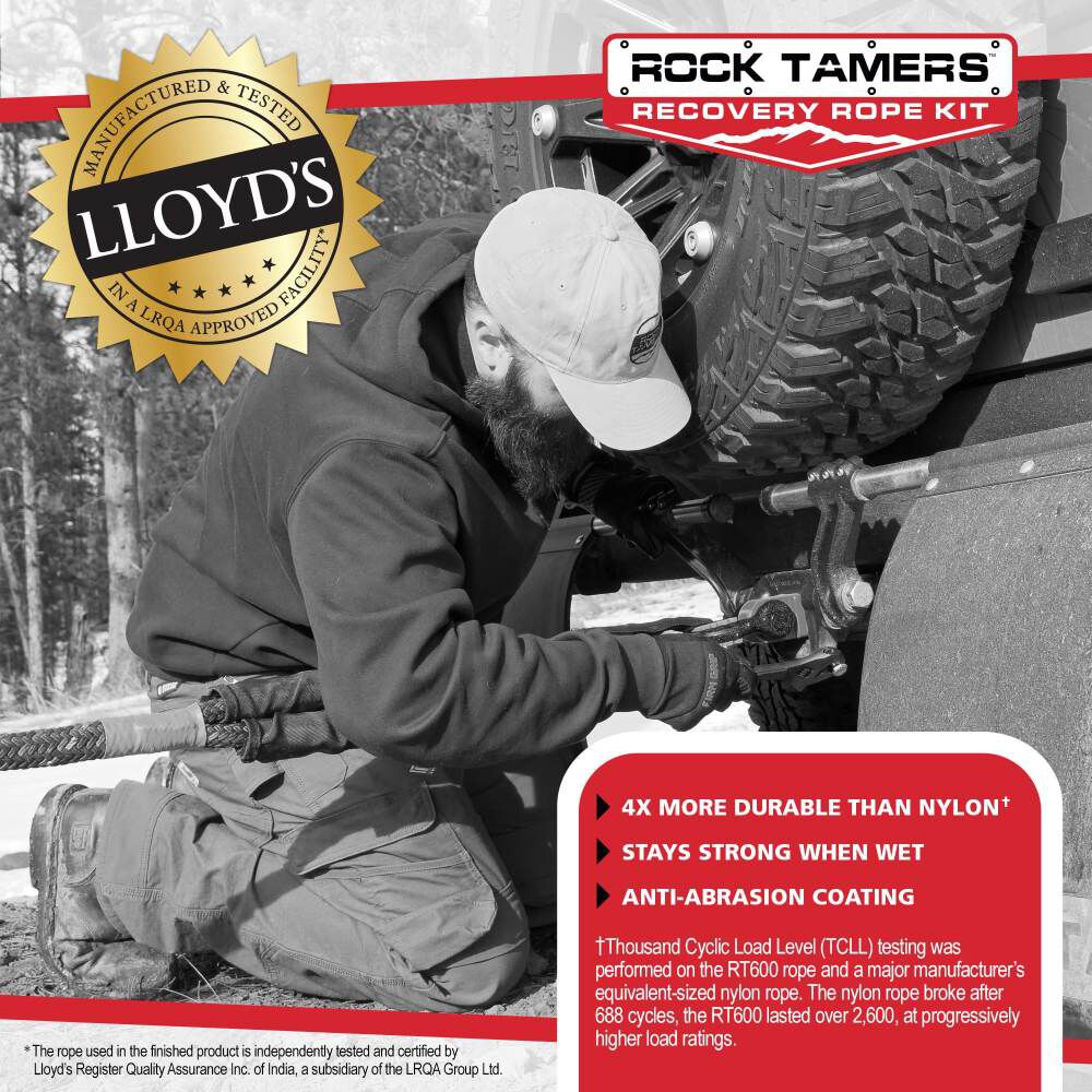Rock Tamers 3/4 Inch x 30 Ft Recovery Rope Kit, large image number 8