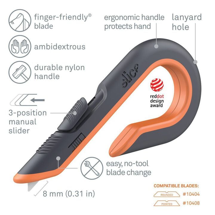 Slice Manual Box Cutter Rounded Tip Zirconium Oxide Blade, large image number 2