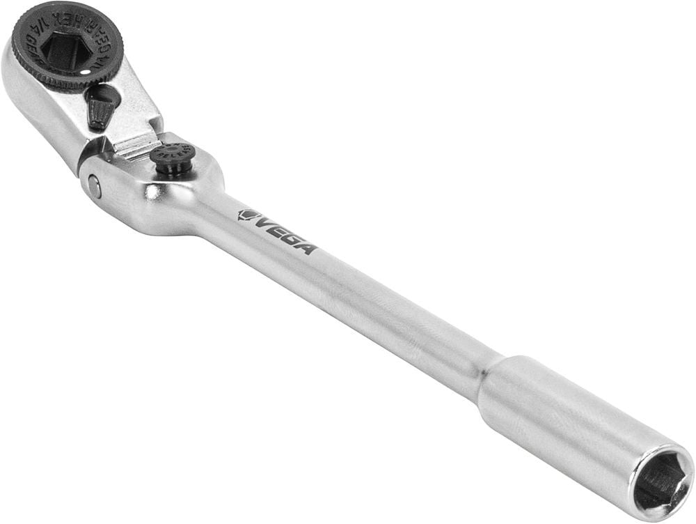 Vega 1/4 Inch Dual Drive Mag Bit Ratchet x 6 Inch with Extension Bar, large image number 5