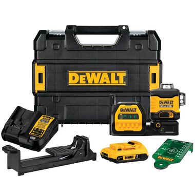 DEWALT 20V 3 x 360 Green Laser with Battery and Charger
