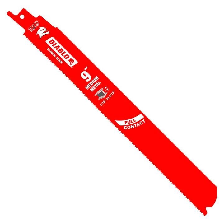 Diablo Tools 9in Bi-Metal Recip Blade for Medium Metal Cutting 3/32in to 5/16in 5pc, large image number 0