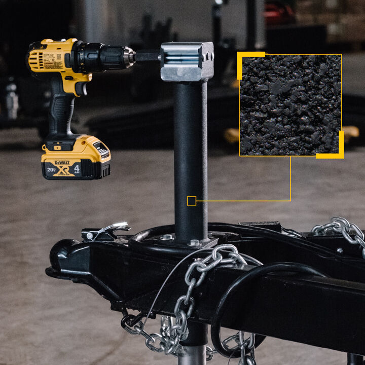 Trailer Valet JX 5000 lbs Center Mounted Drill Jack 14in Travel, large image number 3