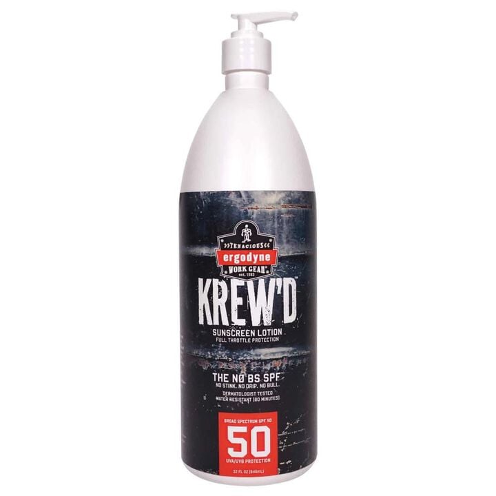 Ergodyne SPF 50 Sunscreen Lotion Single 32oz Bottle
