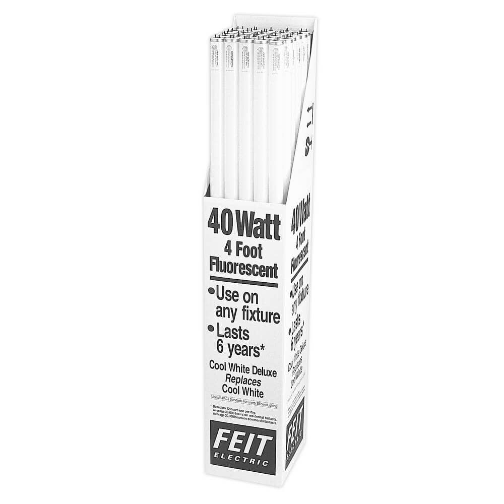 Feit Electric 40W 89 CRI T12 Linear Fluorescent Bulb 10pk F40CWX RP 10 Acme Tools