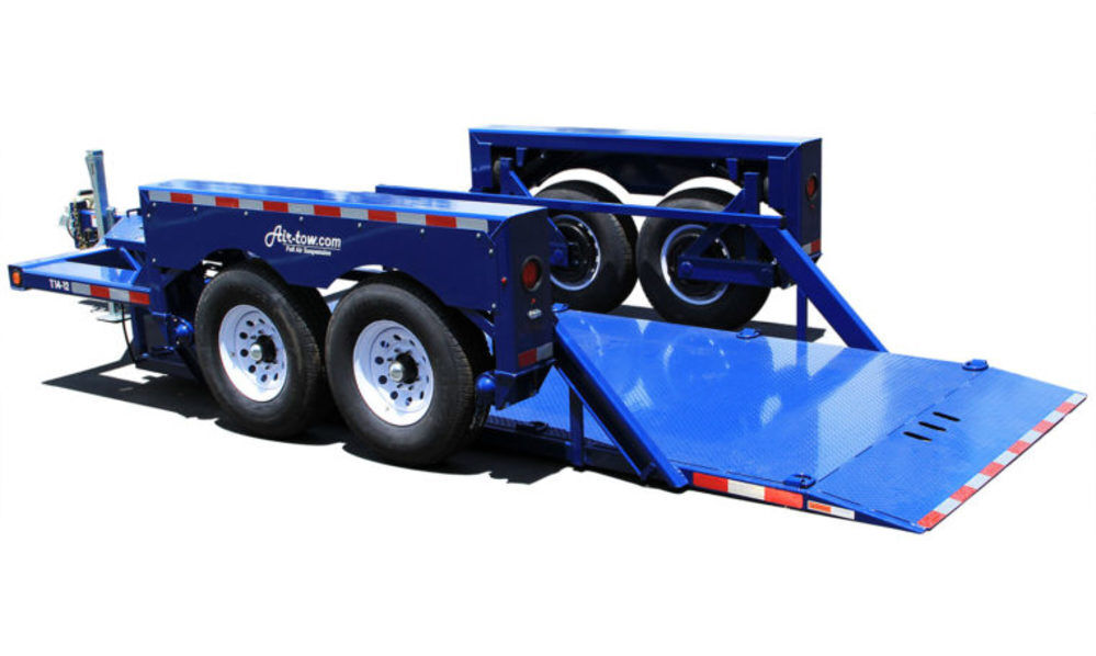 Air-Tow Trailers 14 Ft. Drop Deck Flatbed Trailer 75 Inch Deck Width - 12000# Capacity, large image number 1