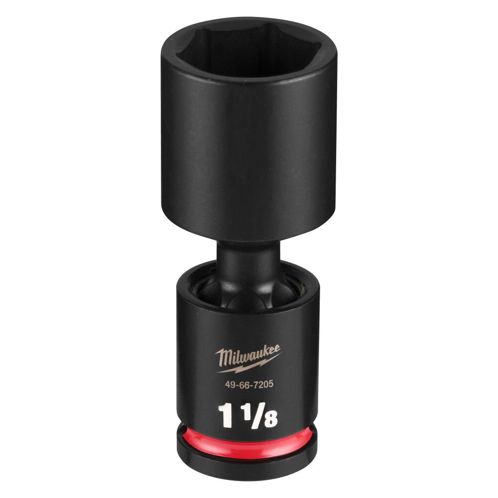 Milwaukee SHOCKWAVE Impact Duty 1/2 Inch Drive 1-1/8 Inch Deep Swivel Socket - 49-66-7205