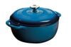 Lodge Cast Iron 6 Qt 10.5 Inch Blue Essential Enamel Cast Iron Dutch Oven, small image number 1