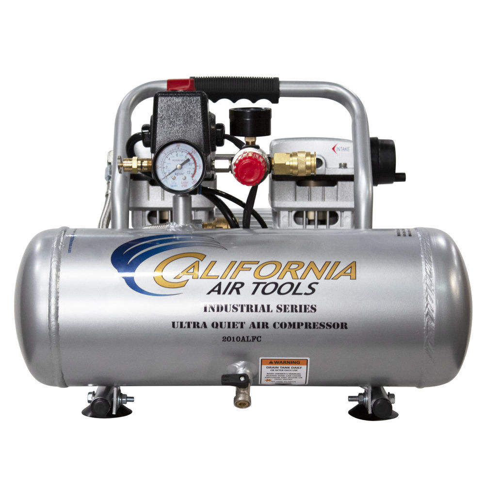 California Air Tools Ultra Quiet Oil-Free Corded 1HP 2 Gallon Industrial Aluminum Tank Air Compressor with Long Life Motor-Pump, large image number 1