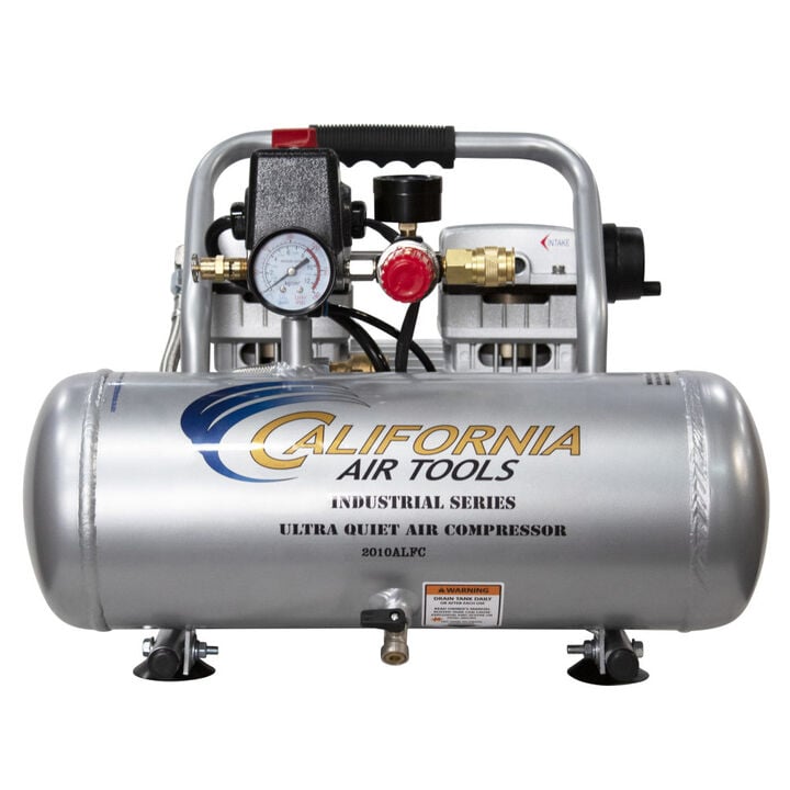 California Air Tools Ultra Quiet Oil-Free Corded 1HP 2 Gallon Industrial Aluminum Tank Air Compressor with Long Life Motor-Pump