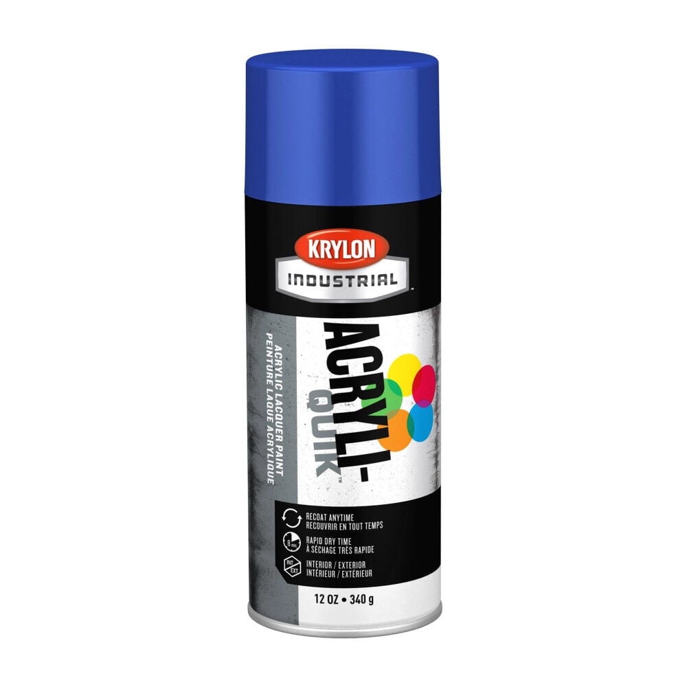 Krylon Acryli-Quik Acrylic Lacquer 12oz Gloss Sheen Regal Blue Paint – K01901A07