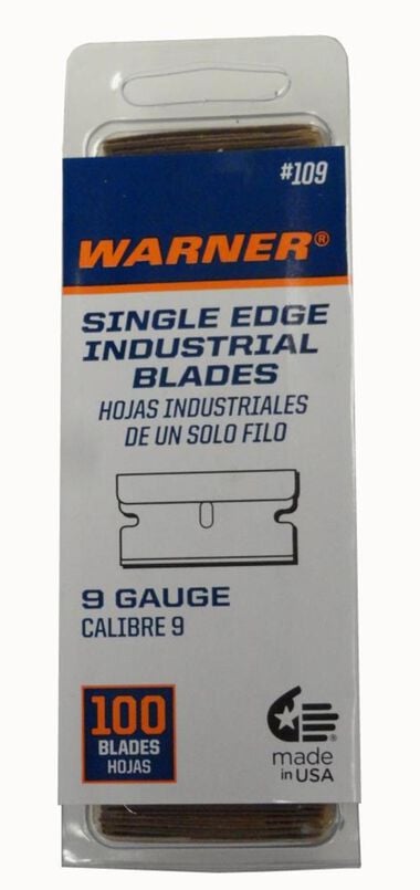 Warner 100-Pack 1.55-in Carbon Steel Straight Replacement Utility Blade, large image number 0