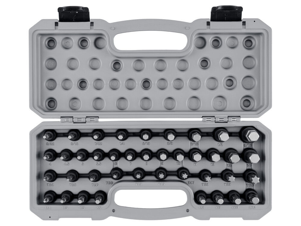 Tekton 3/8 Inch Hex, Torx, Triple Square Impact Bit Socket Set, (40 Piece) - SIB91301