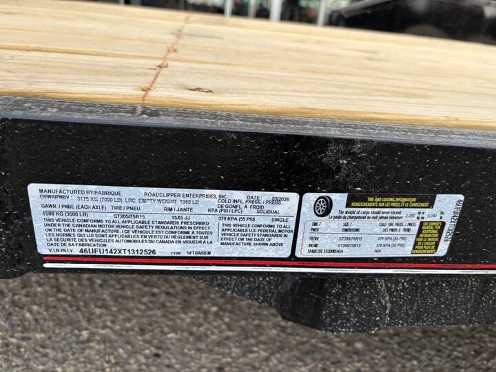 Diamond C GTU 14 Ft x 83 Inch General Tandem Dual Axle Flatbed Utility Trailer, large image number 4