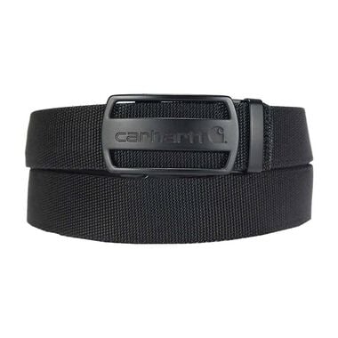 Carhartt Nylon Webbing Ratchet Belt, One Size Fits Most, Black