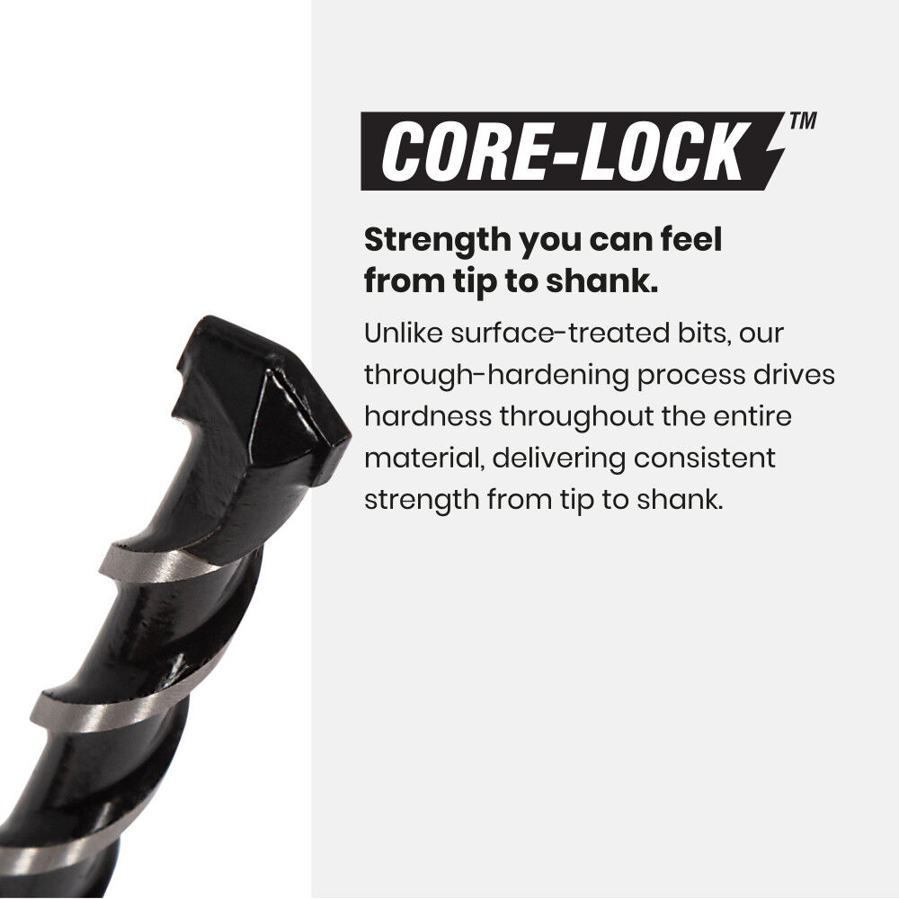 Spyder 5/8 Inch x 6 Inch Carbide-Tipped Three-Flat Grip Shank Hammer Drill Bit, large image number 5