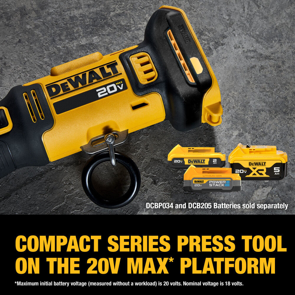 DEWALT 20V 1 2 in to 1 1 4 in Compact Press Tool Kit DCE210D2K