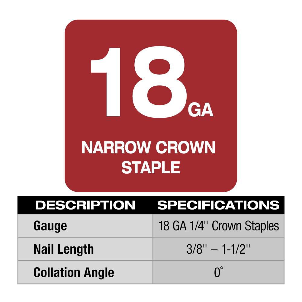 Milwaukee cordless narrow crown discount stapler