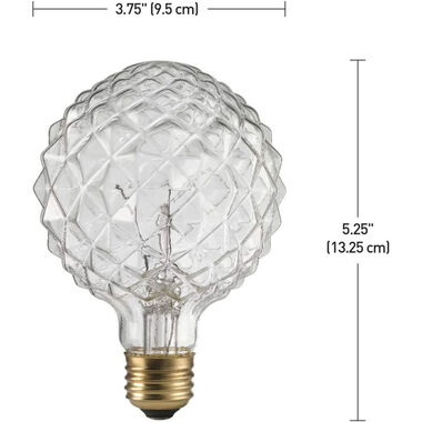 Globe Electric Designer Crystalina Incandescent Light Bulb 40W, large image number 1