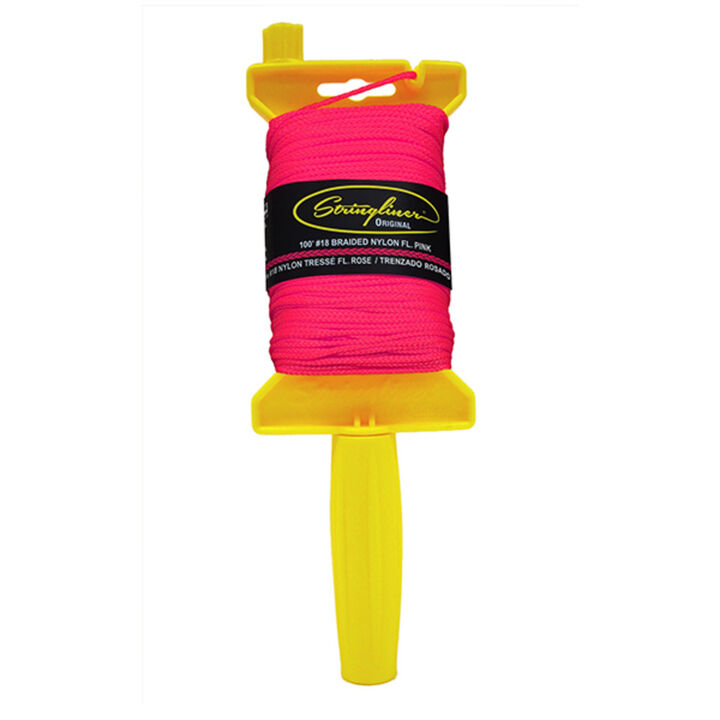 Stringliner Original Braided Fluorescent Pink 100 ft with Reel