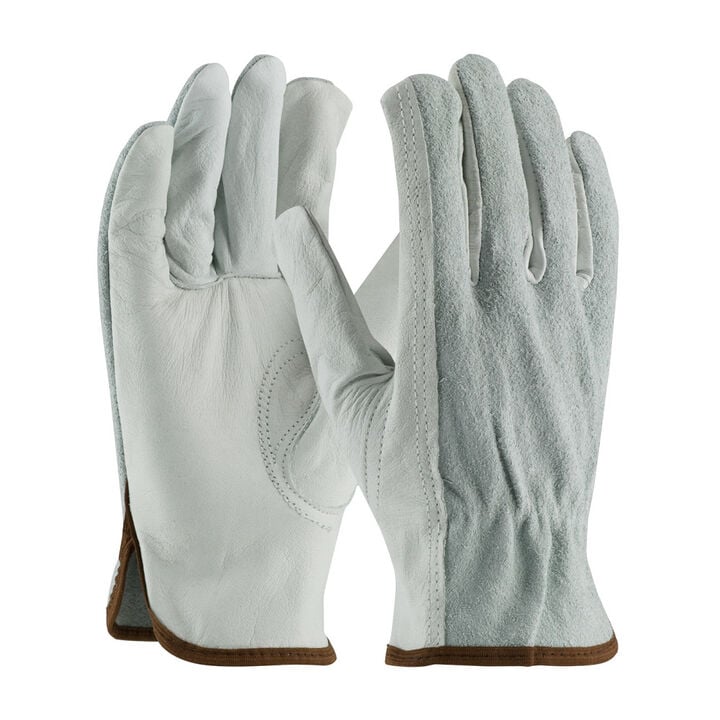Protective Industrial Products Drivers Gloves Natural Regular Grade Top Grain Leather Large 12 Pairs