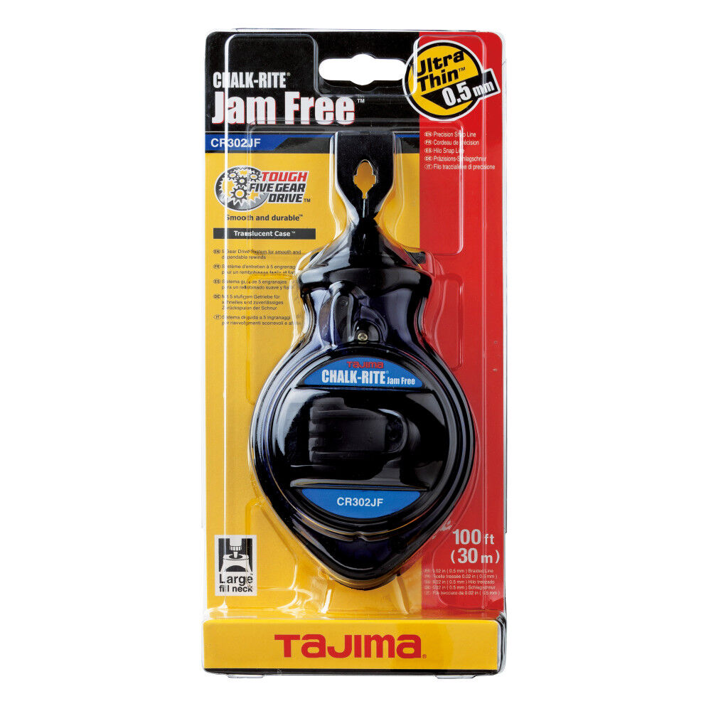Tajima Chalk-Rite CR212SFB 0.5 Mm Nylon Clip-n-Hold Tajima Chalk-Rite CR212SFB Schnurlot - 0,5 Mm, Mit Clip-n-Hold, Ultradünn Bauwerkzeug Präzision