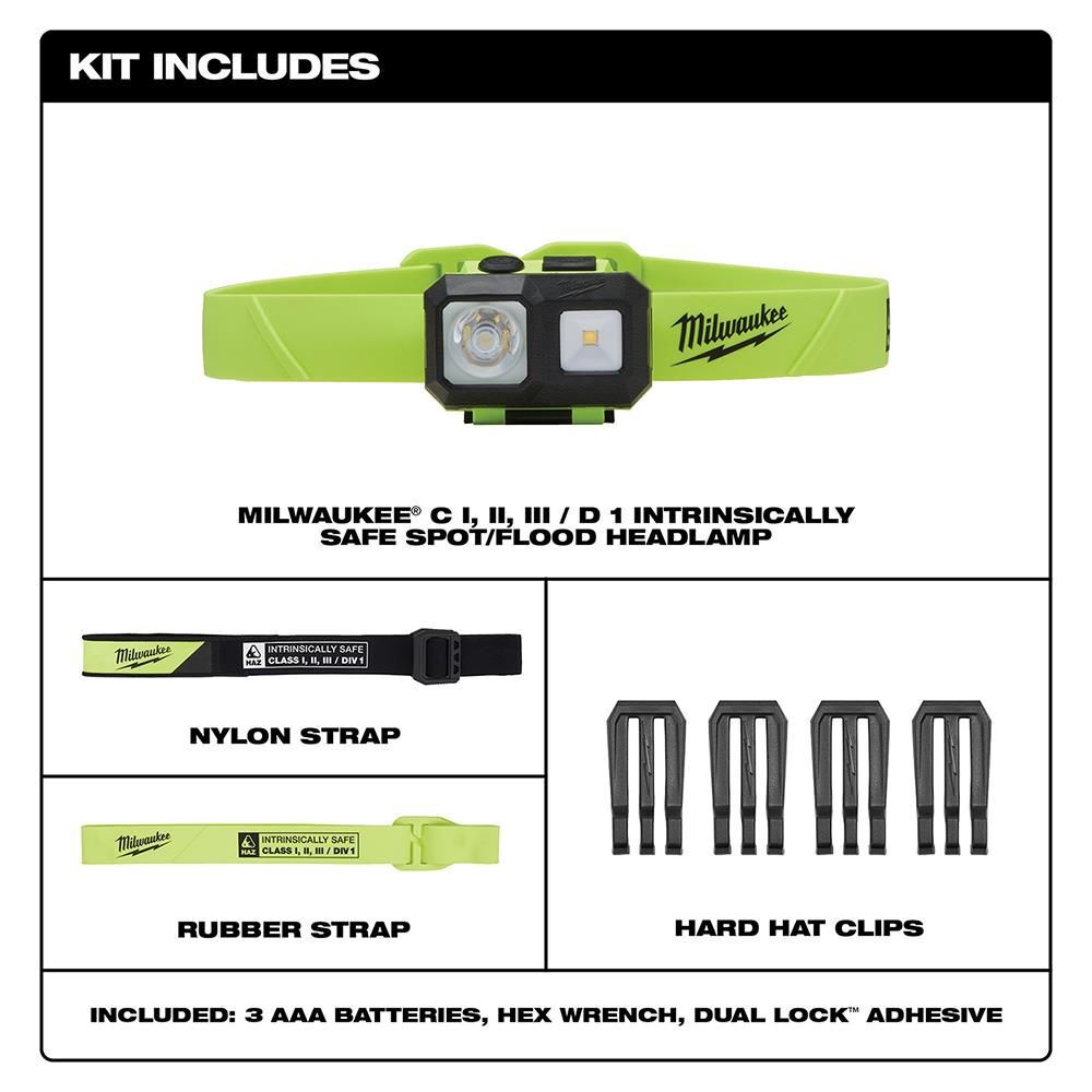 Milwaukee Intrinsically Safe C I II III / D 1 Spot/Flood Headlamp, large image number 2