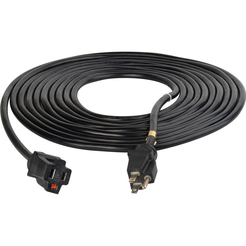 Century Wire Pro Classic 25 ft 12/3 SJTW Black Non-Lighted Extension Cord - D16624025