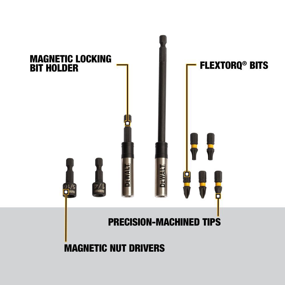 DEWALT Impact Driver Bit Kit 9pc DWAFTAS9 Acme Tools