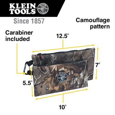 Klein Tools Camo Zipper Bags 2-Pack, large image number 1