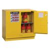 Justrite 22 Gallon Yellow Steel Self Close 1 Shelf Flammable Cabinet, small image number 1