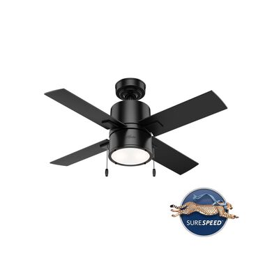 Hunter Fan Beck Ceiling Fan 42in Matte Black/Greyed Walnut