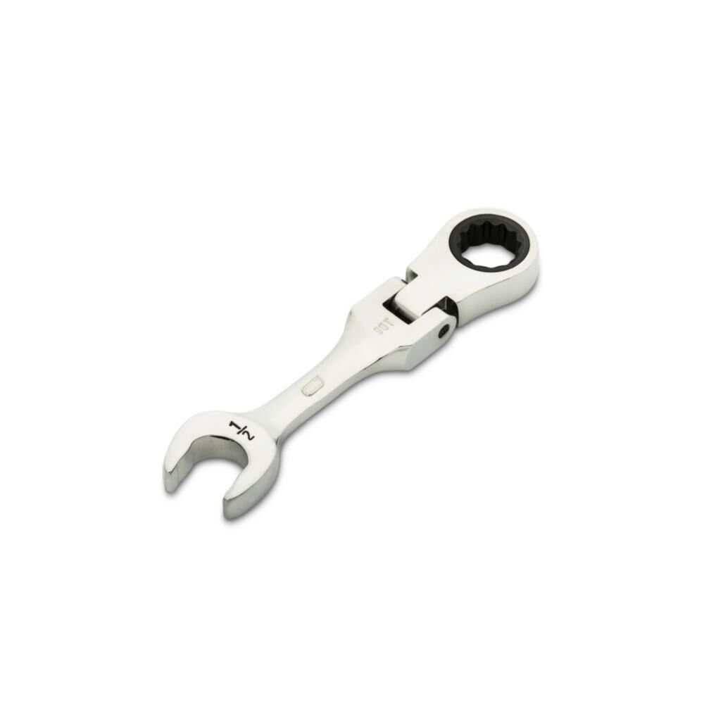 GEARWRENCH 1/2 Inch 90-Tooth 12 Point Stubby Flex Combination Ratcheting Wrench, large image number 2