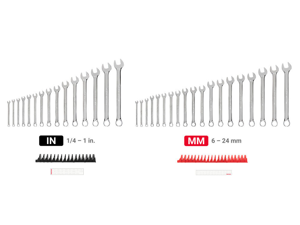 Tekton Combination Wrench Set, Modular Organizers, (1/4-1 Inch, 6-24 mm), large image number 2