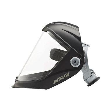 Jackson Safety Lightweight MAXVIEW Premium Face Shield with Ratcheting Headgear Clear Tint Uncoated Black, large image number 10