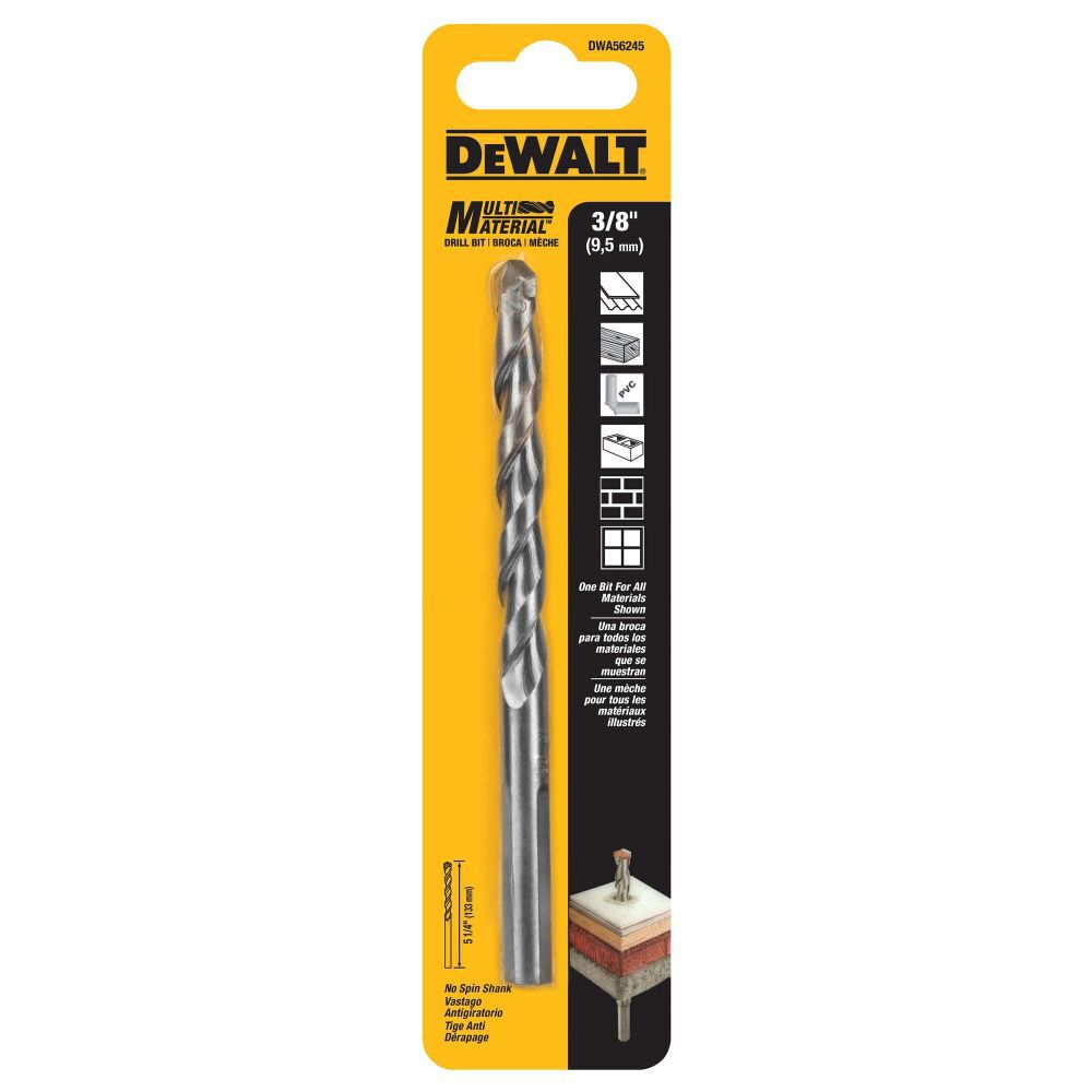DEWALT 3/8-Inch x 5-1/4-Inch Multi Material Drill Bit, large image number 3