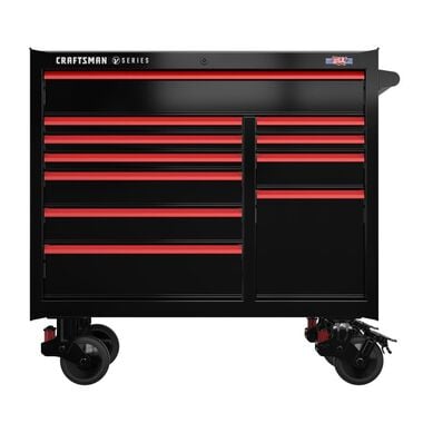CRAFTSMAN V-Series 41-Inch Rolling Tool Cabinet with 11 Drawers - Black