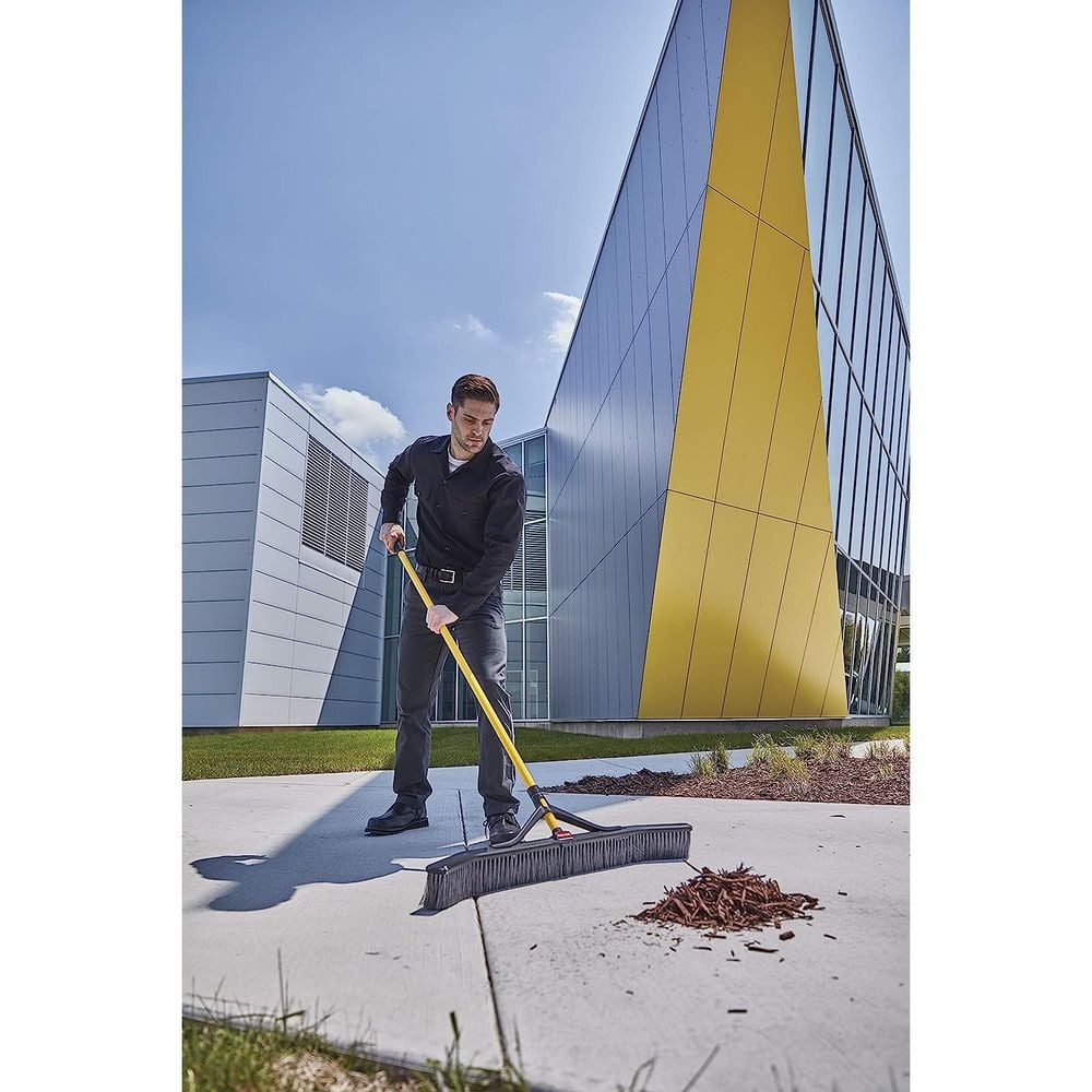 Rubbermaid 36in Black Polypropylene Medium Push Broom with Steel Handle, large image number 2