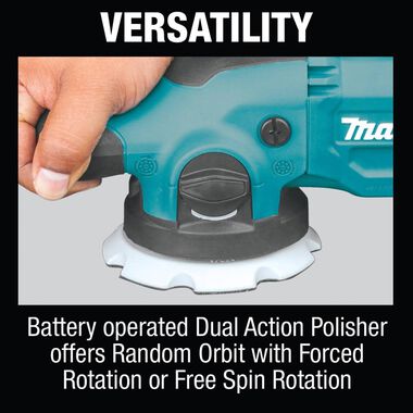 Makita 18V LXT 5in / 6in Dual Action Random Orbit Polisher (Bare Tool), large image number 8