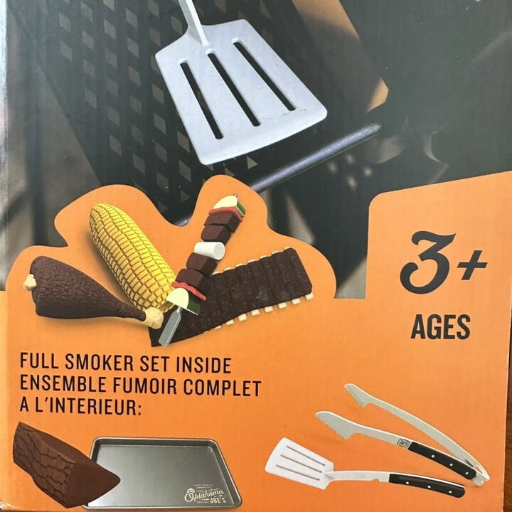 Oklahoma Joe Toy Smoker Set for Kids Ages 3+ AAA Battery-Powered Black, large image number 2