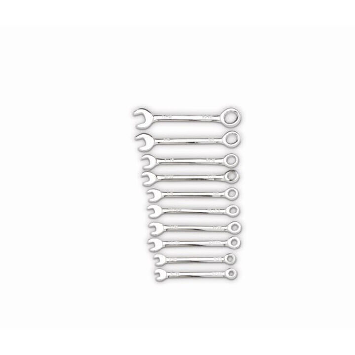 Cougar Pro 10 Piece Steel SAE 5/32 Inch - 7/16 Inch Mini Combo Wrench Set